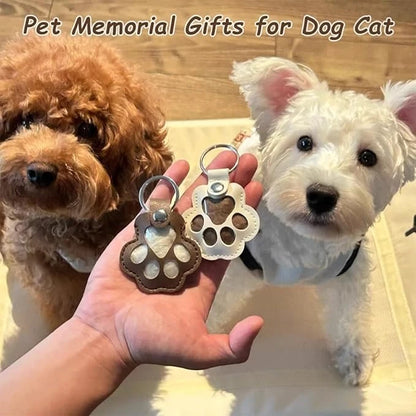 Dog Hair Collector Keychain Leather