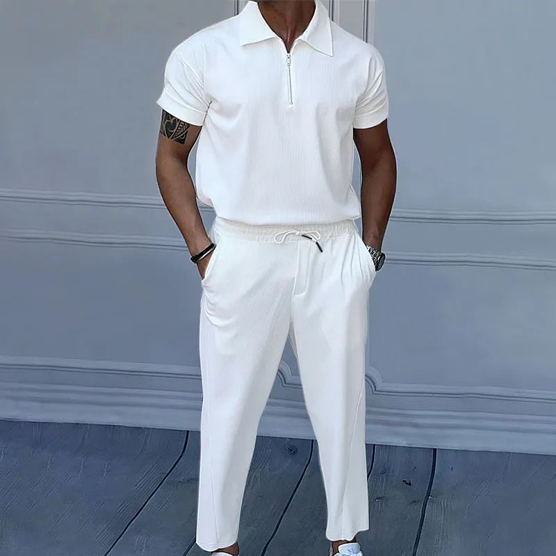Summer European American Solid Suit