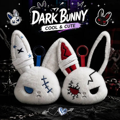 Gothic Bunny Keychain Rabbit Head