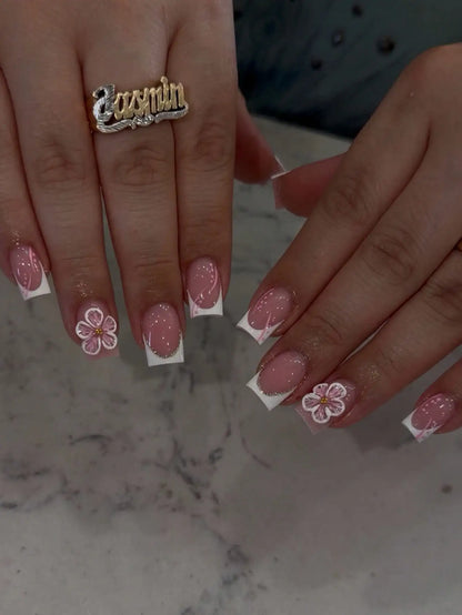 Square Color Press-On Nails