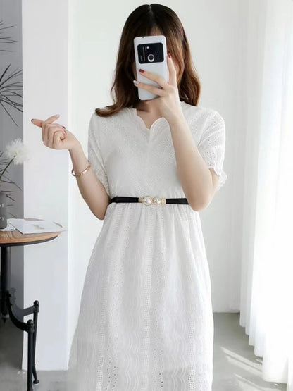 Double pearl buckle belt