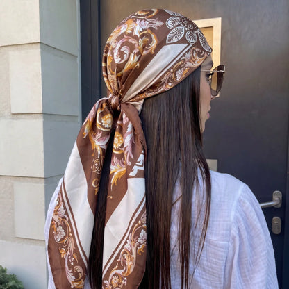 Square Silk Scarf 90cm Print
