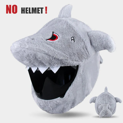 Plush Cartoon Full-Face Helmet Cover