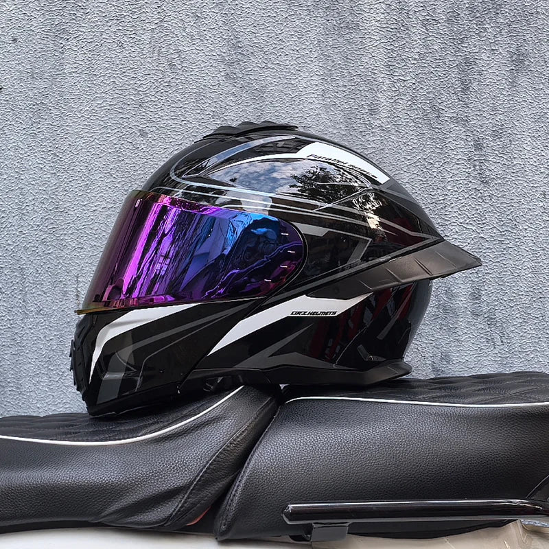 ORZ-B08A Glossy Mecha Racing Helmet