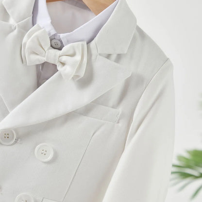 White Blazer and Suspender Pants Set