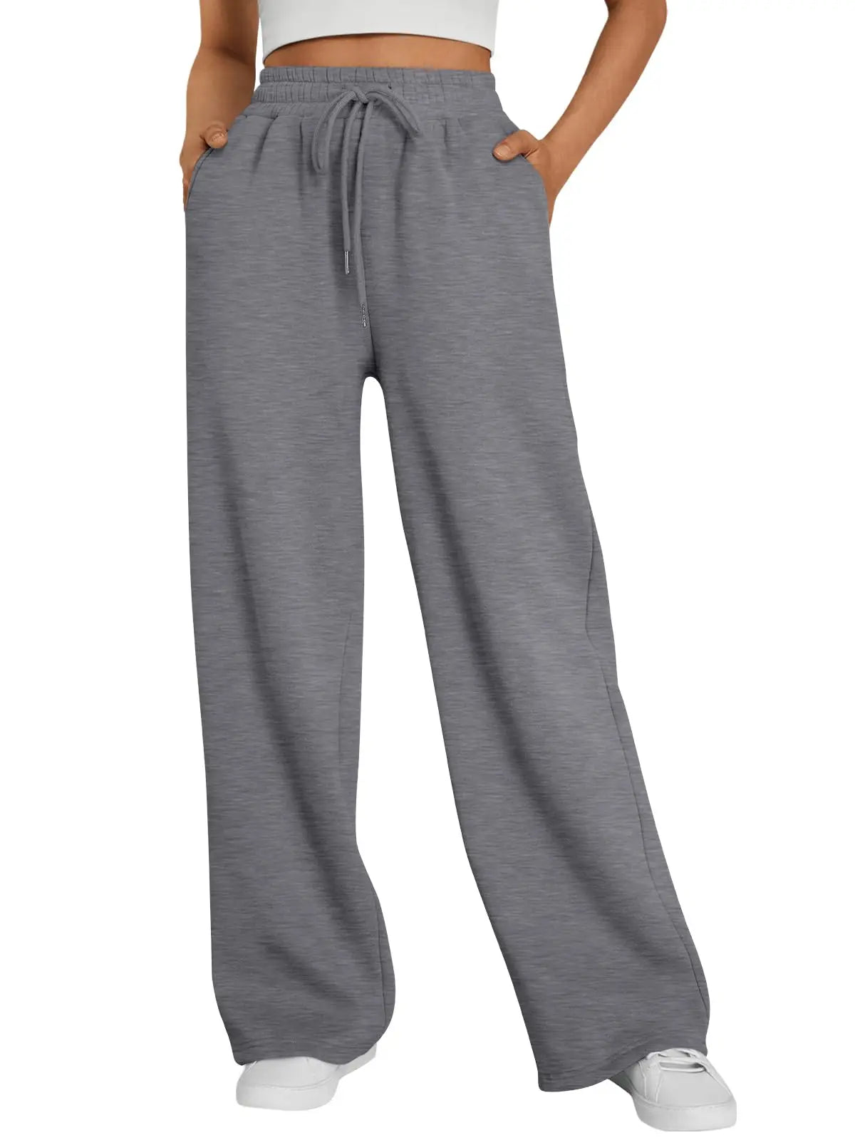 Wide-Leg Baggy Drawstring Joggers