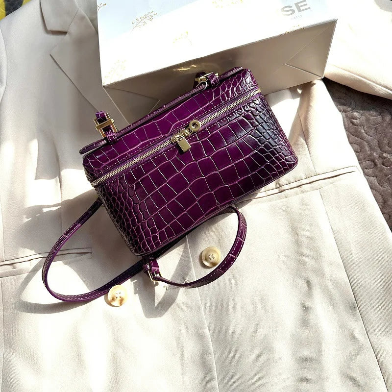 Crocodile Embossed Mini Clutch