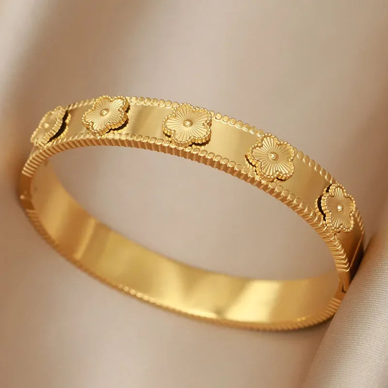 Gold Letter Cuff Bracelet