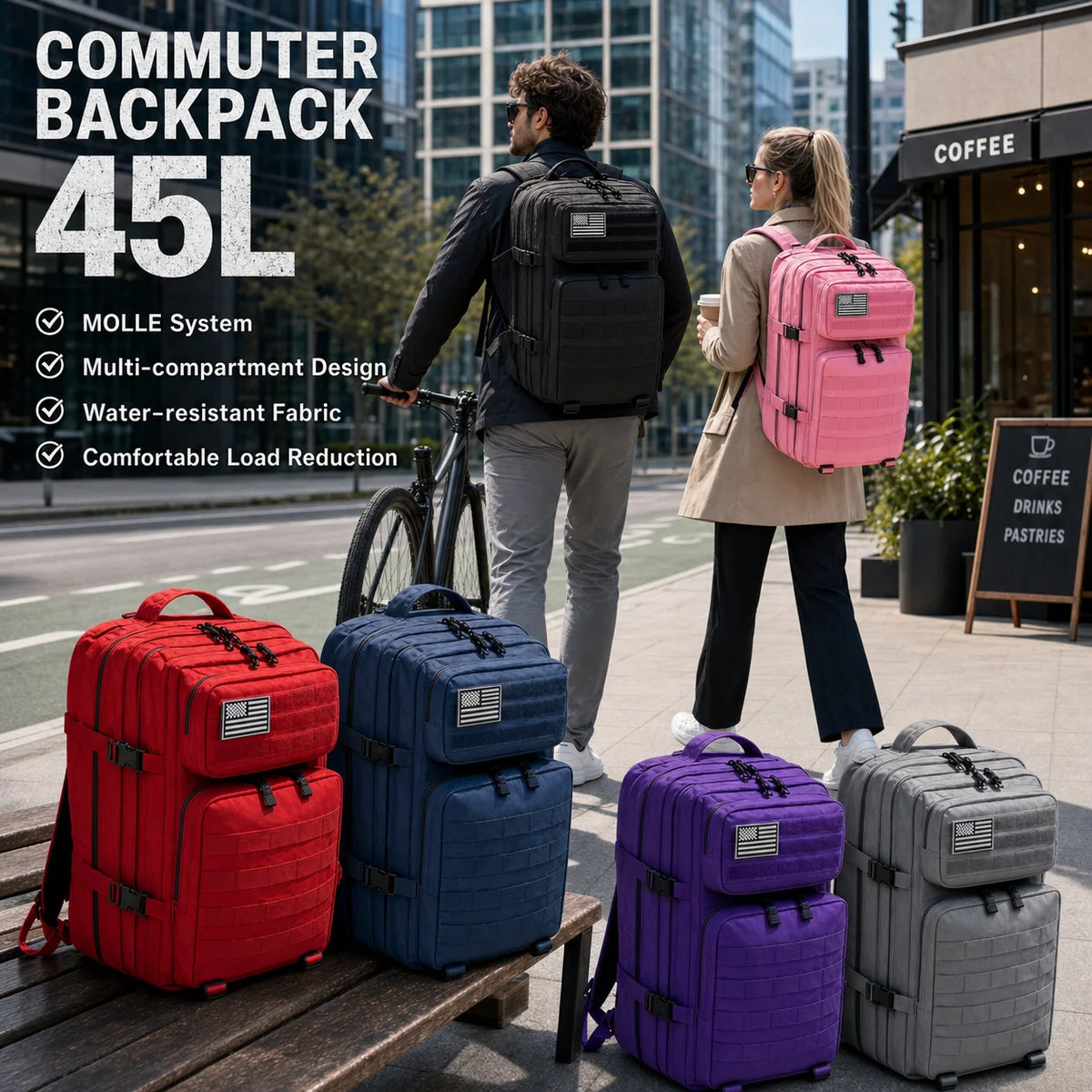 45L Molle Tactical Backpack