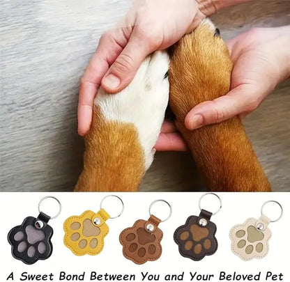 Dog Hair Collector Keychain Leather