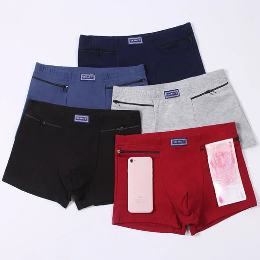 Cotton Zipper Boxers