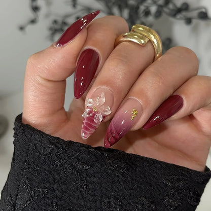 24Pcs French Ballerina Nail Tips