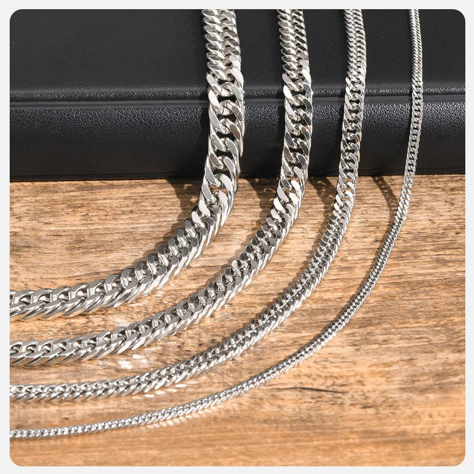 High Stainless Round Cuban Chain Daily