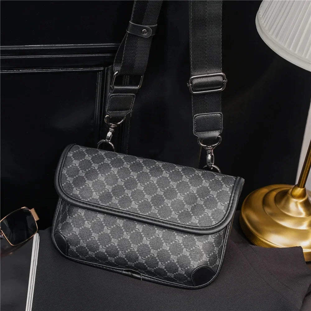Plaid PU Leather Fanny Pack