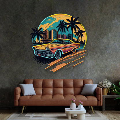 Car Sunset Neon