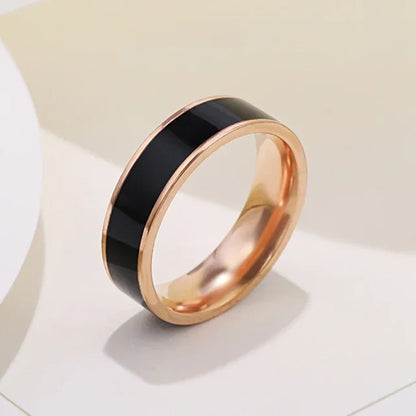 White Black Charm Ring