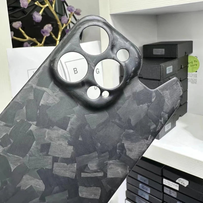 Irregular Silver Carbon iPhone Case