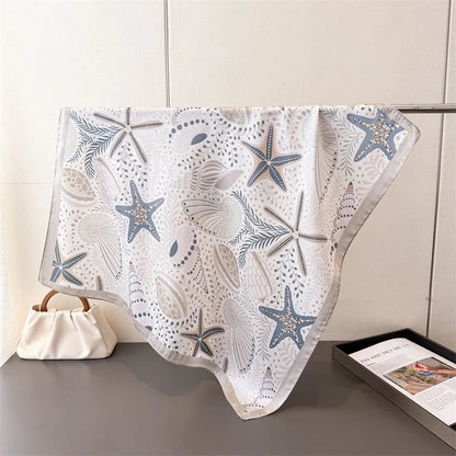 Printing Silk Square Scarf Neck