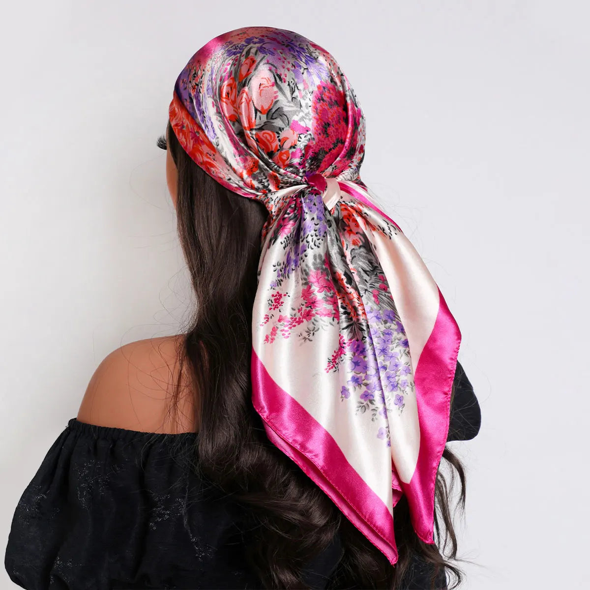 Silk Satin Square Scarf