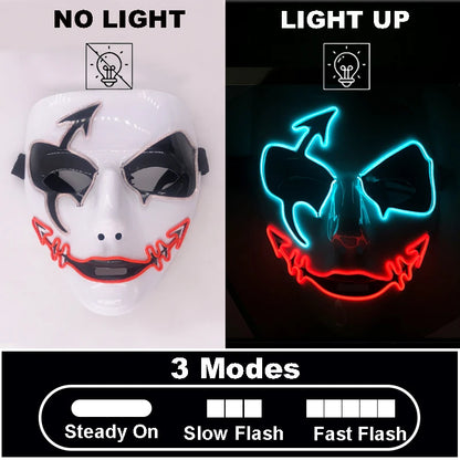 Glowing EL Wire Party Mask