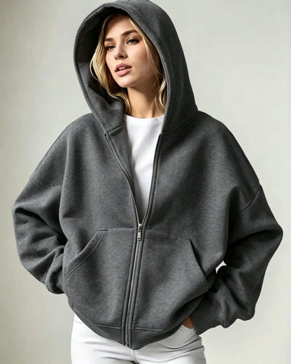 Full-Zip Pocket Hoodie