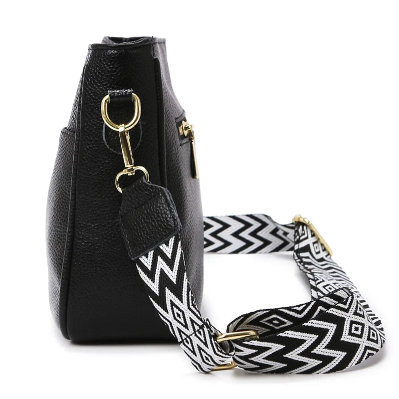 Cowhide Leather Messenger Tote