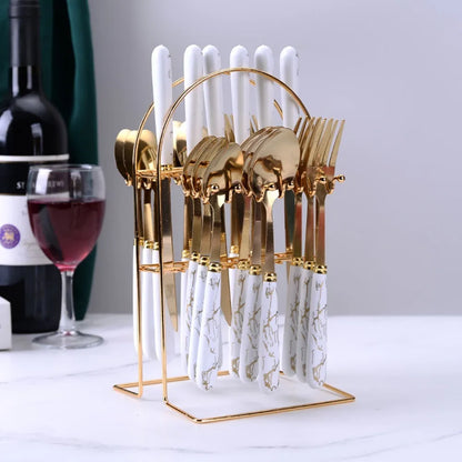 Metal Solid Tableware Set Stainless