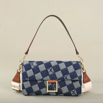 Cotton Letter Print Satchel