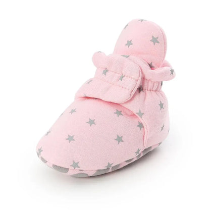 Star Checkered Baby Booties