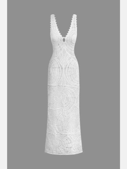 V-Neck Ankle Dress