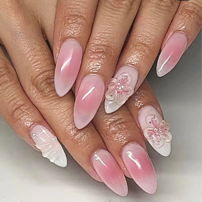 24Pcs French Ballerina Nail Tips