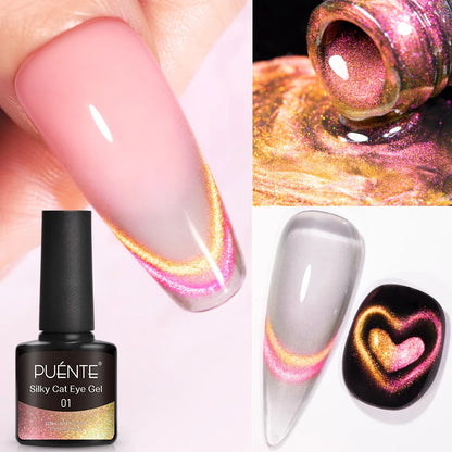 Wine Red Cat Eye Gel Polish