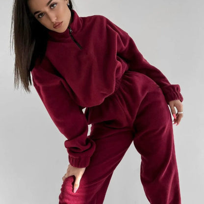 Women Two-Piece Hooded Sportswear Set