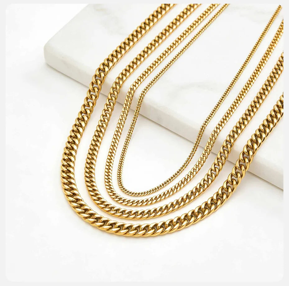 High Stainless Round Cuban Chain Daily