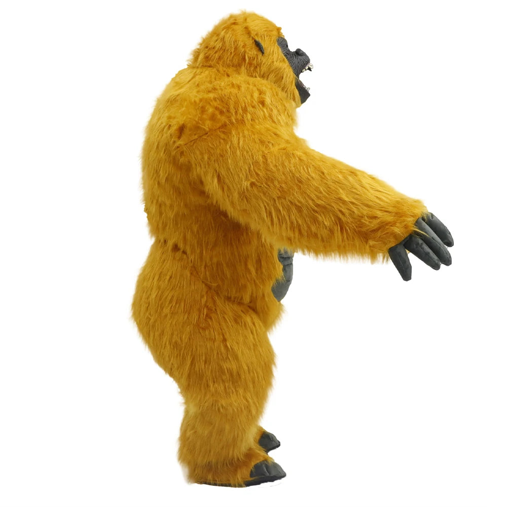 Inflatable Plush Gorilla Costume