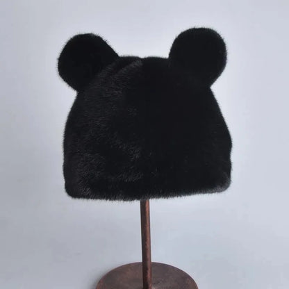 Winter Faux Mink Fur Beanie