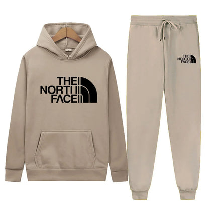 Unisex Two-Piece Hooded Tracksuit Set