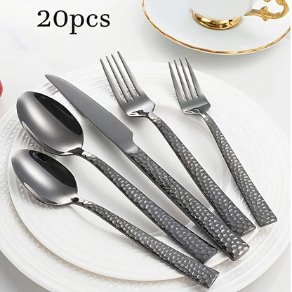 Metal Solid Silverware Set Piece