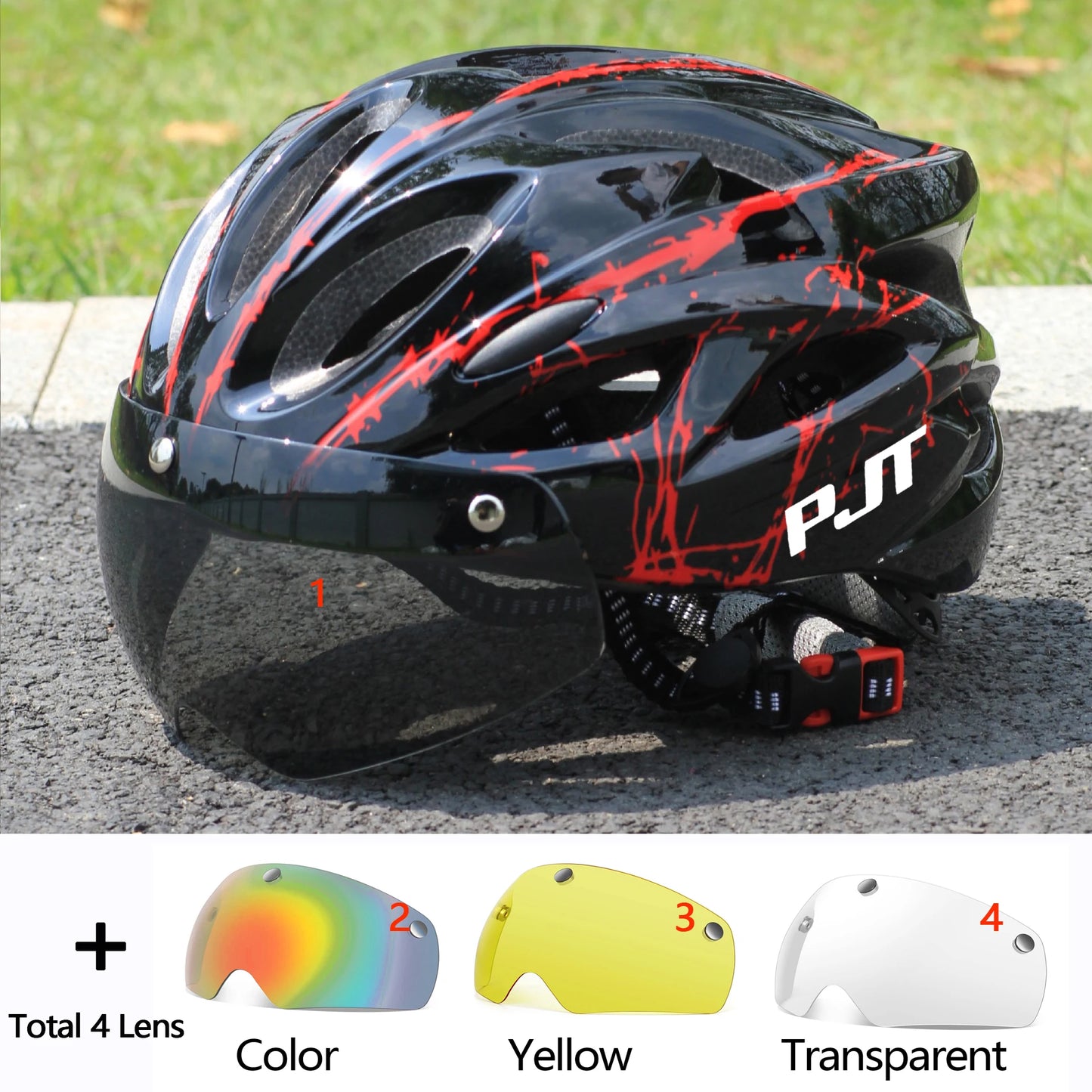 Magnetic Goggle PC Shell Bike Helmet