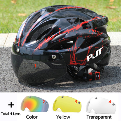 Magnetic Goggle PC Shell Bike Helmet