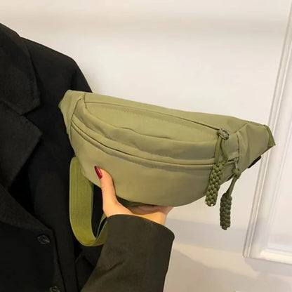 Contrast Nylon Chest Bag