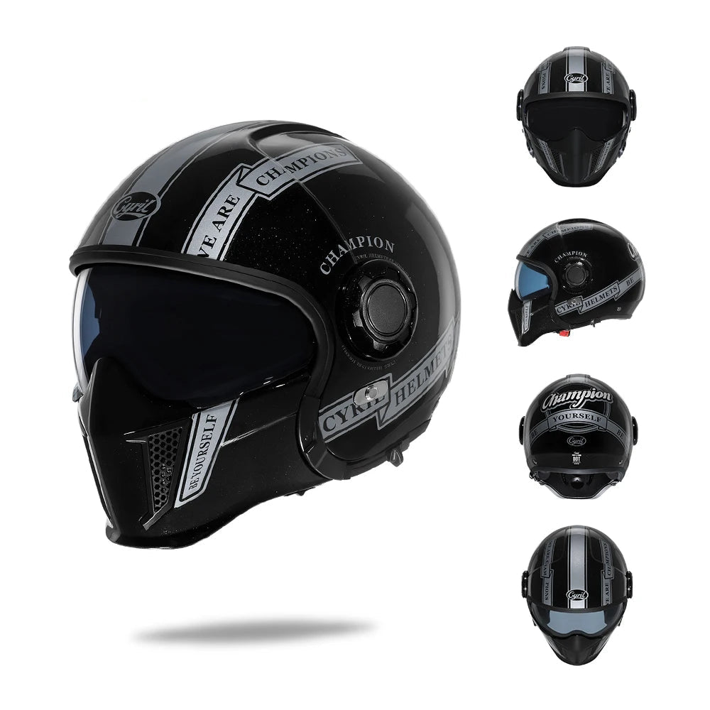CYRIL Four-Form Dual-Visor Modular Helmet