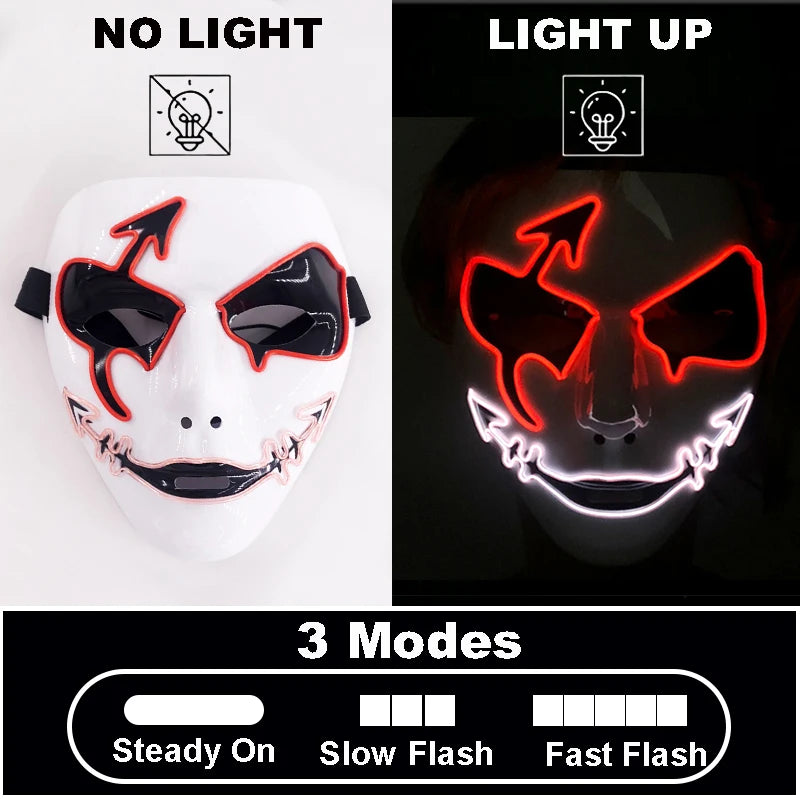 Glowing EL Wire Party Mask