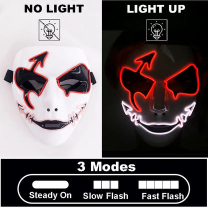 Glowing EL Wire Party Mask