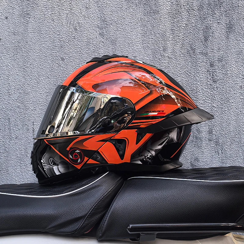 ORZ-B08A Glossy Mecha Racing Helmet