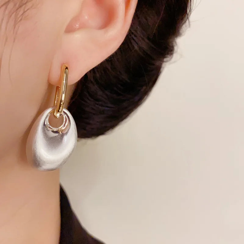 Two-Tone Copper Hoop Earrings