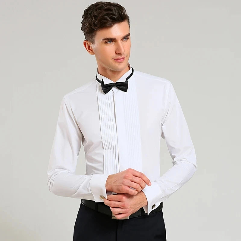 Formal Stand Collar Dress Shirt