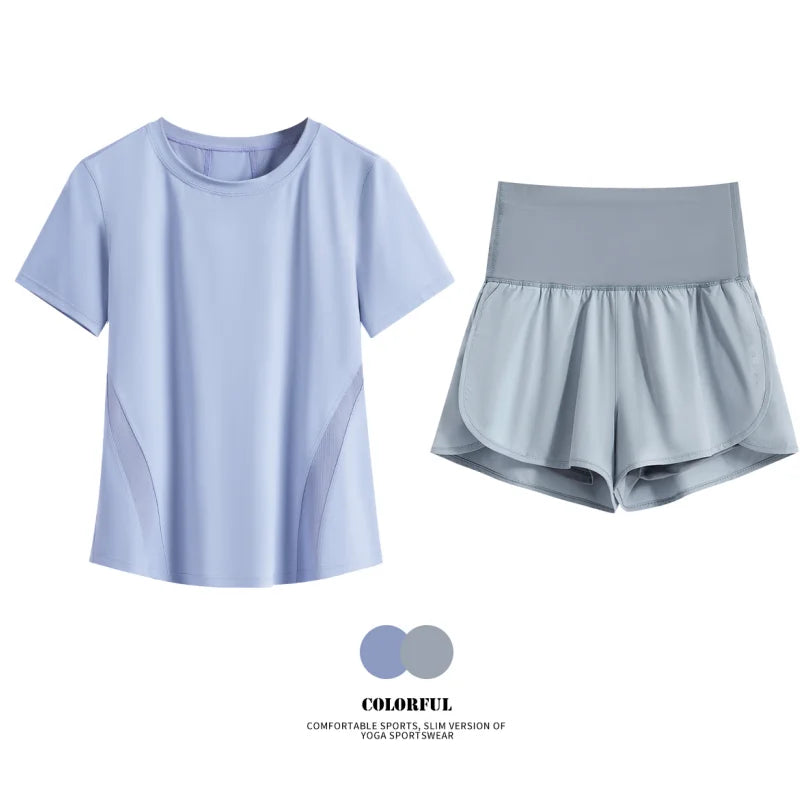Women Summer Breathable Short Sports Set