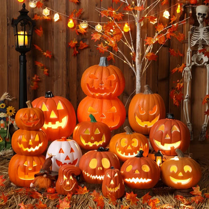 Glowing Pumpkin Lantern Decor