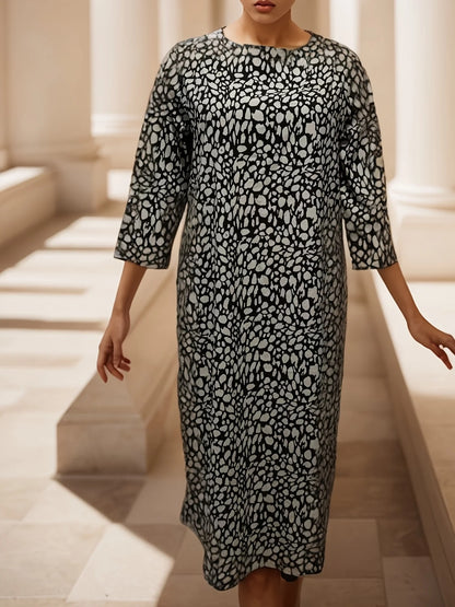 Printed Plus-Size Dress